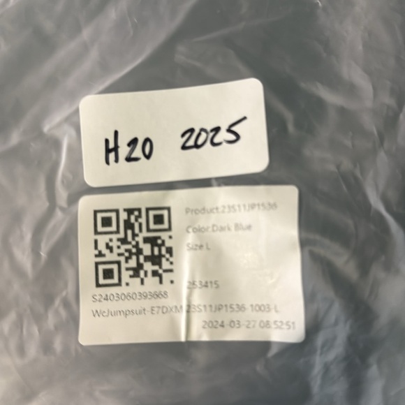 Halara Adjustable Strap Multiple Pockets Waffle Casual Overalls Dark Blue Large - Picture 12 of 12